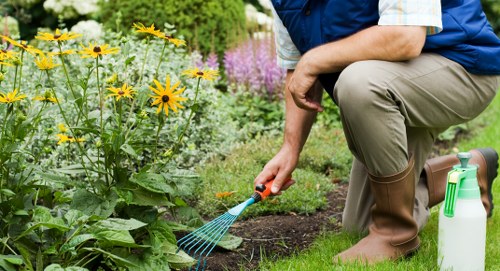 Hard landscaping and lawn installation in New Barnet garden